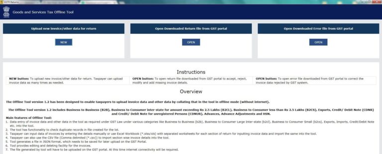 How to Download and Install Returns Offline Tool – GSTR 1