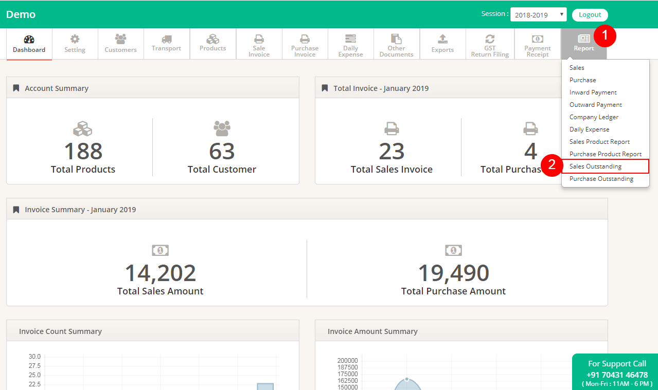 how-to-check-sales-outstanding-report-100-free-gst-billing-software