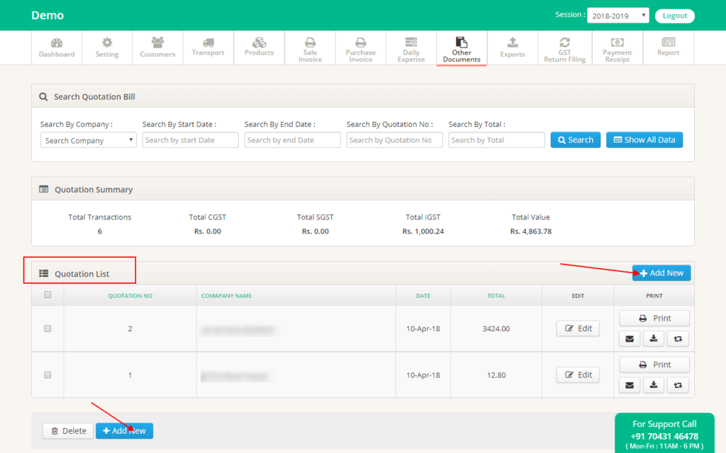 How to create quotation - 100% Free GST Billing Software For Every ...