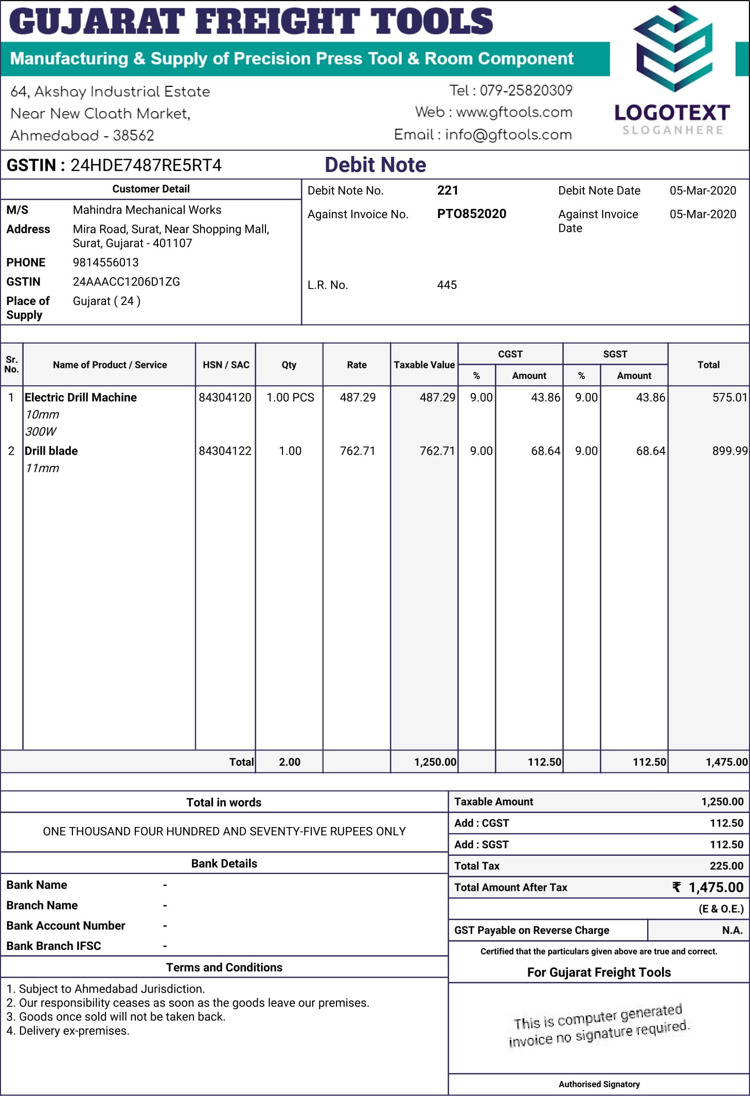 GST Credit Note & Debit Note Format In India - Lifetime ...