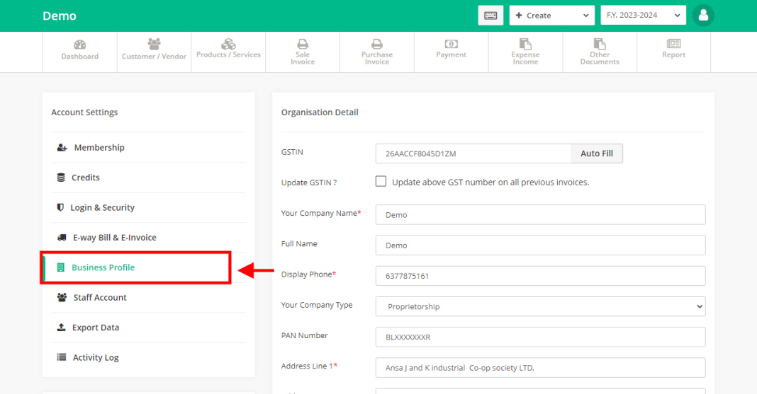 How to add dispatch address - 100% Free GST Billing Software For Every ...
