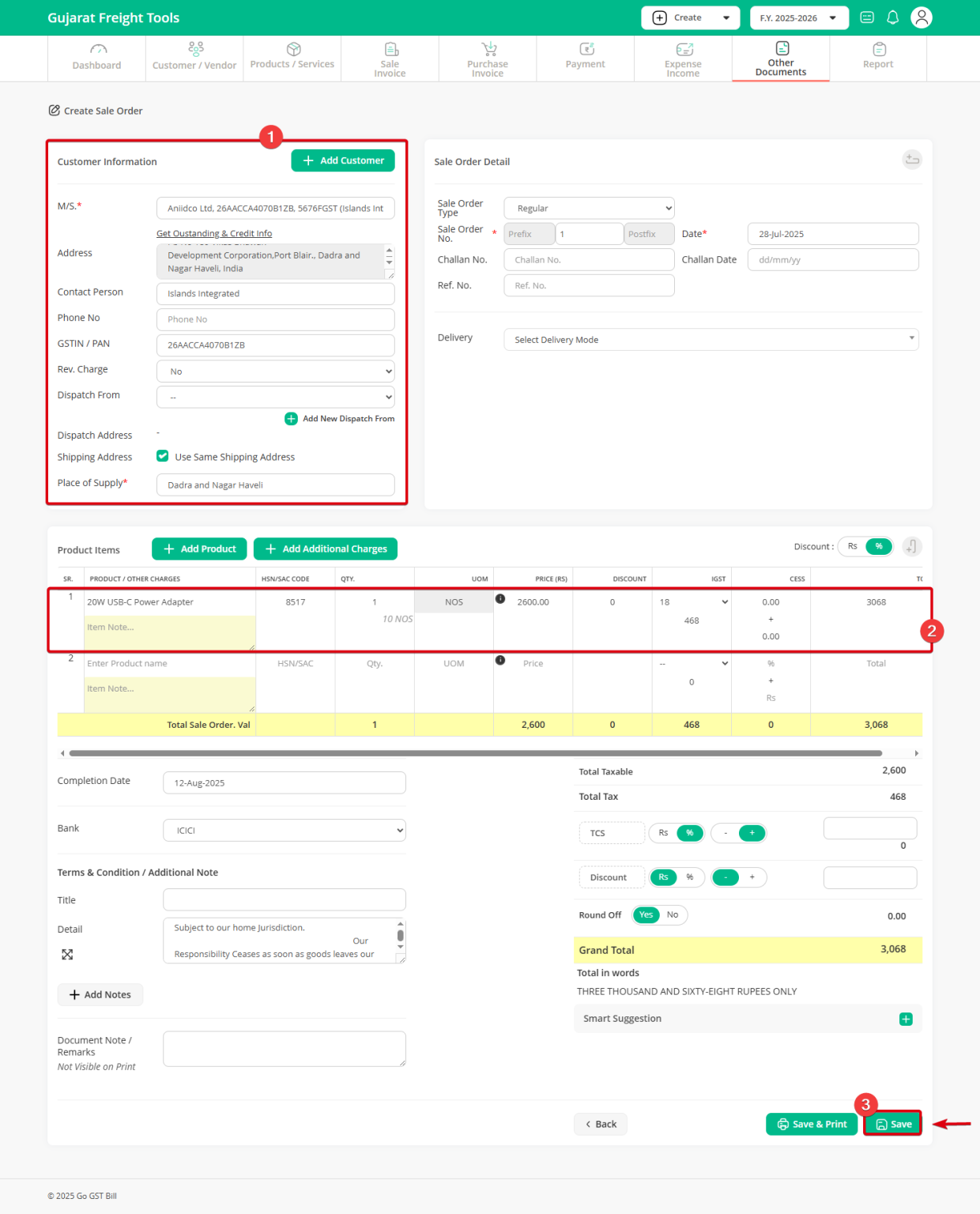 How to create Sales Order - 100% Free GST Billing Software For Every ...
