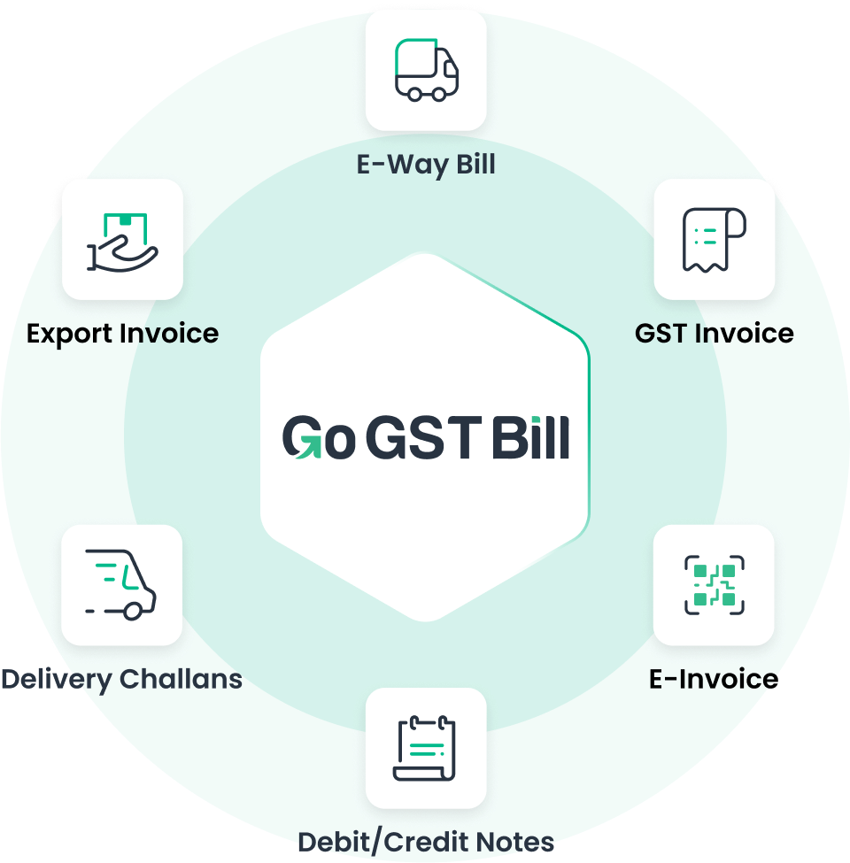 Go GST Bill Logo With Features