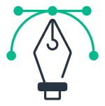 Pen tool icon representing UI/UX Designer job